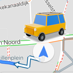 3D-auto in Google Maps